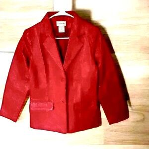Vintage Chadwicks Red Leather Blazer